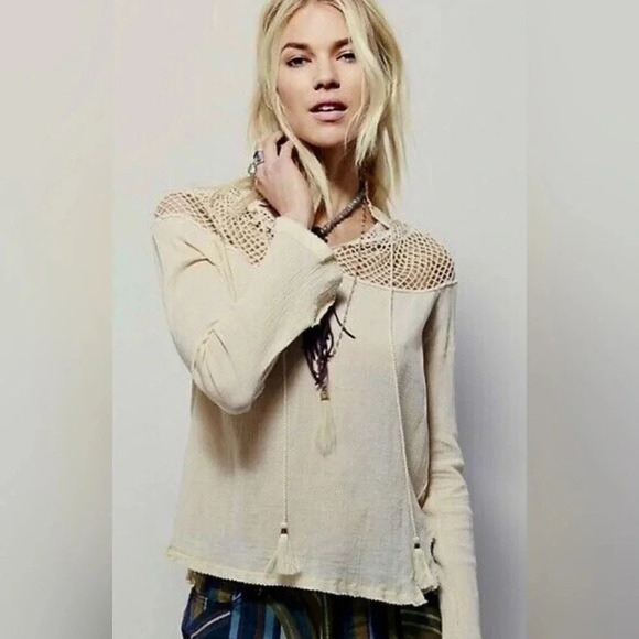 Free People | On the Island Crochet Top | NEW WITH TAG! 🏷️ - Picture 1 of 7
